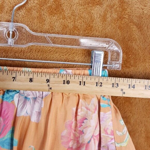 MAJORELLE Womens Shorts Small Orange Pull On Flounce Satin Pockets CONNIE - Picture 7 of 10